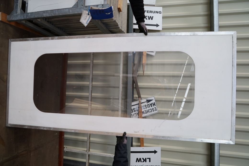 Glaselement f. Partyzelt mit ovalem Fenster